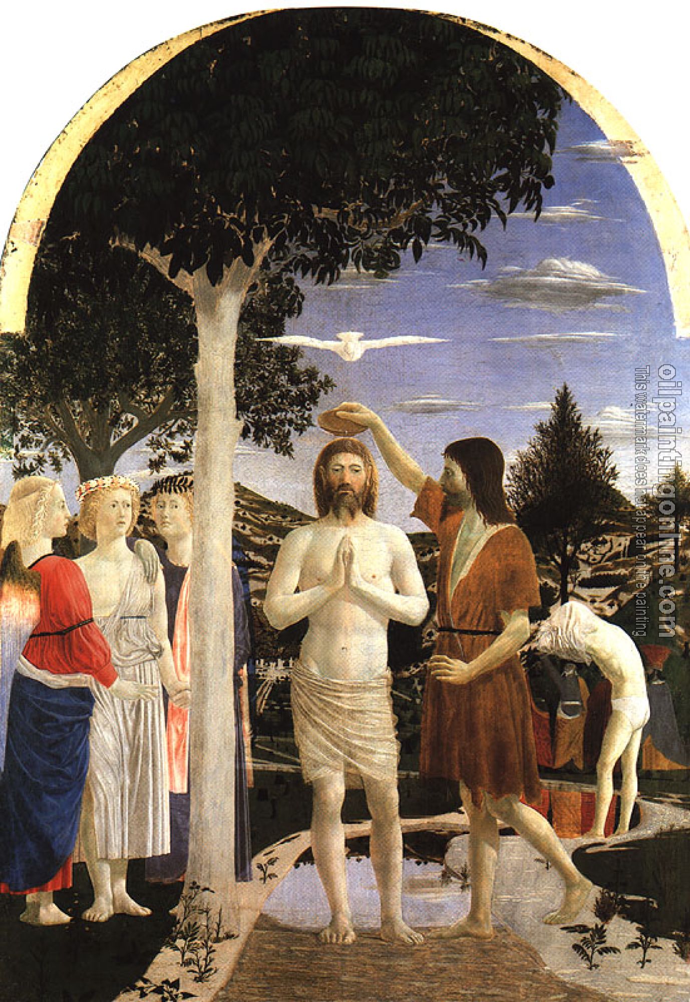 Francesca, Piero della - Baptism of Christ